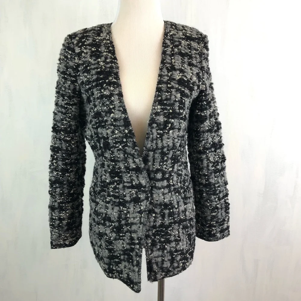 Club Monaco Lilias Boucle Wool Blend Blazer 2 - Picture 1 of 8
